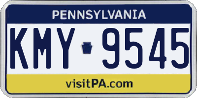 PA license plate KMY9545