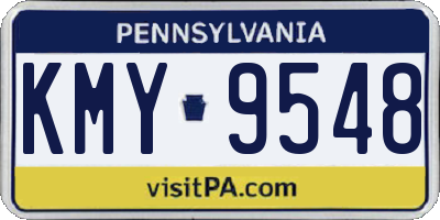 PA license plate KMY9548