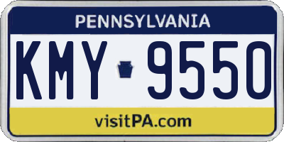 PA license plate KMY9550