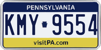 PA license plate KMY9554