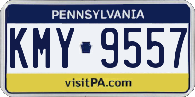 PA license plate KMY9557