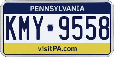 PA license plate KMY9558
