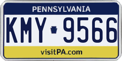 PA license plate KMY9566