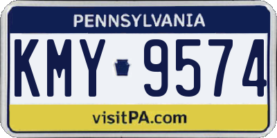 PA license plate KMY9574