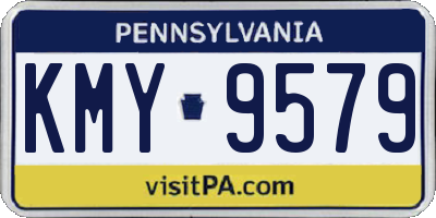 PA license plate KMY9579