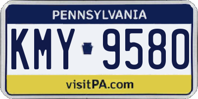 PA license plate KMY9580