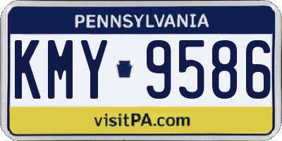 PA license plate KMY9586