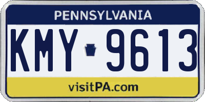 PA license plate KMY9613