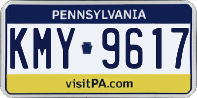 PA license plate KMY9617