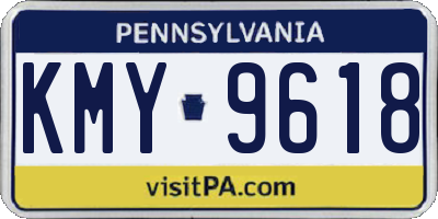 PA license plate KMY9618