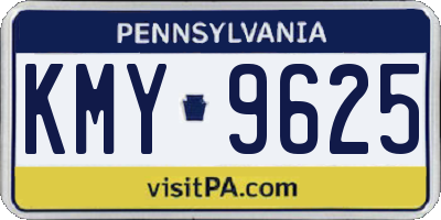 PA license plate KMY9625