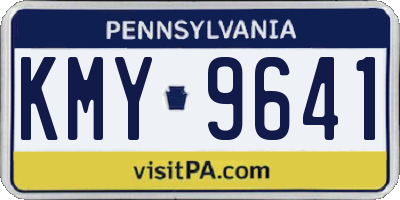PA license plate KMY9641