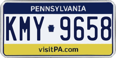 PA license plate KMY9658