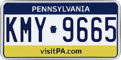 PA license plate KMY9665