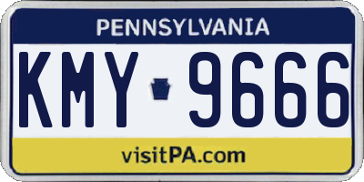 PA license plate KMY9666
