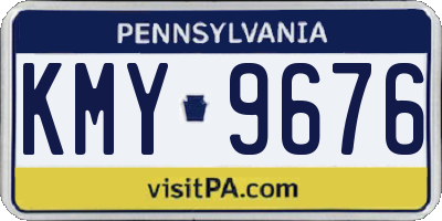 PA license plate KMY9676