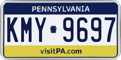 PA license plate KMY9697