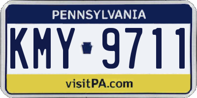 PA license plate KMY9711