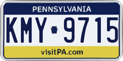PA license plate KMY9715