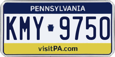 PA license plate KMY9750