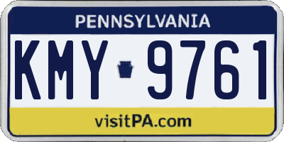 PA license plate KMY9761