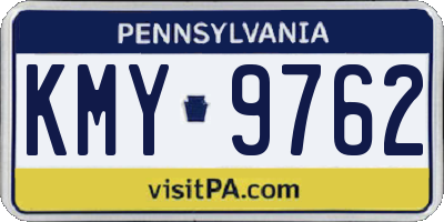 PA license plate KMY9762