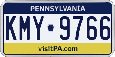 PA license plate KMY9766