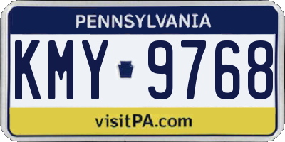 PA license plate KMY9768