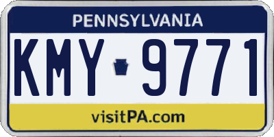 PA license plate KMY9771