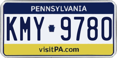 PA license plate KMY9780