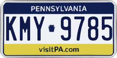 PA license plate KMY9785