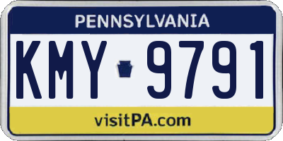 PA license plate KMY9791