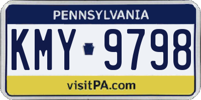 PA license plate KMY9798