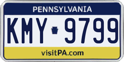 PA license plate KMY9799