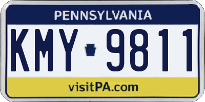 PA license plate KMY9811