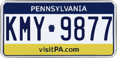PA license plate KMY9877