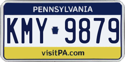 PA license plate KMY9879