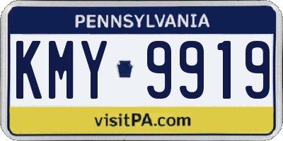PA license plate KMY9919
