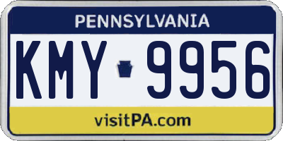 PA license plate KMY9956