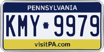 PA license plate KMY9979