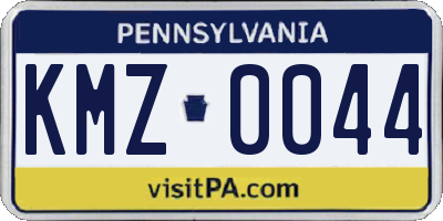 PA license plate KMZ0044