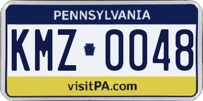 PA license plate KMZ0048