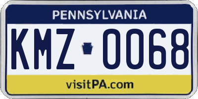 PA license plate KMZ0068