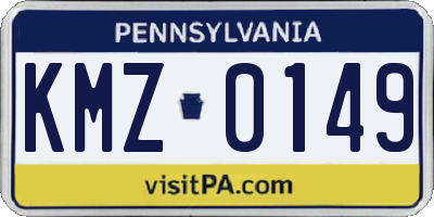PA license plate KMZ0149