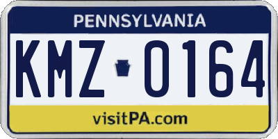 PA license plate KMZ0164