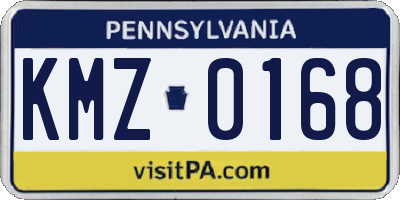 PA license plate KMZ0168