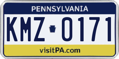 PA license plate KMZ0171
