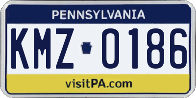PA license plate KMZ0186