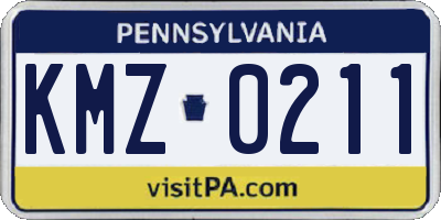 PA license plate KMZ0211