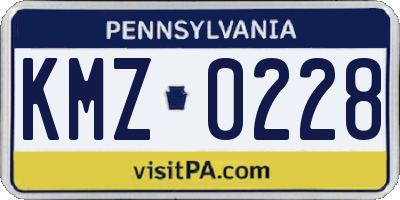 PA license plate KMZ0228